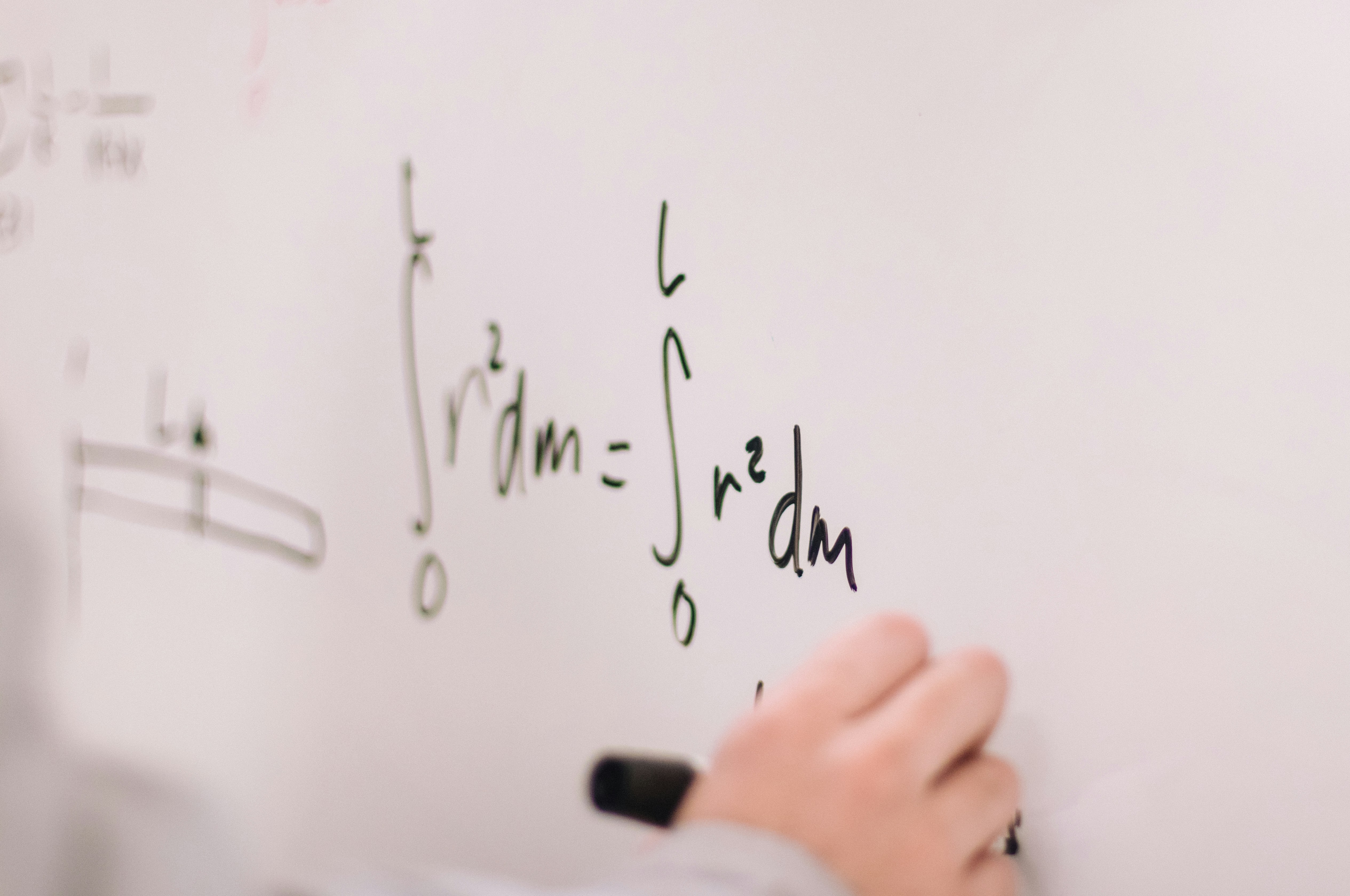 Research methodology training — equations on whiteboard